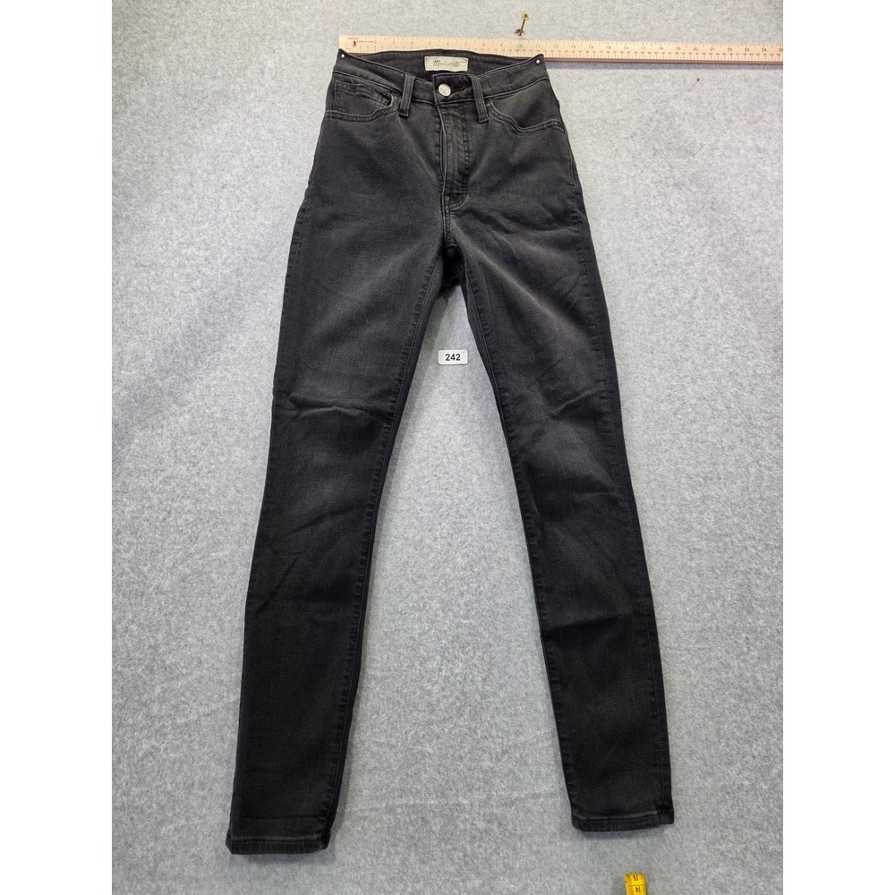Madewell Curvy Roadtripper Skinny Jeans Faded Black High Rise Size 24 NB134